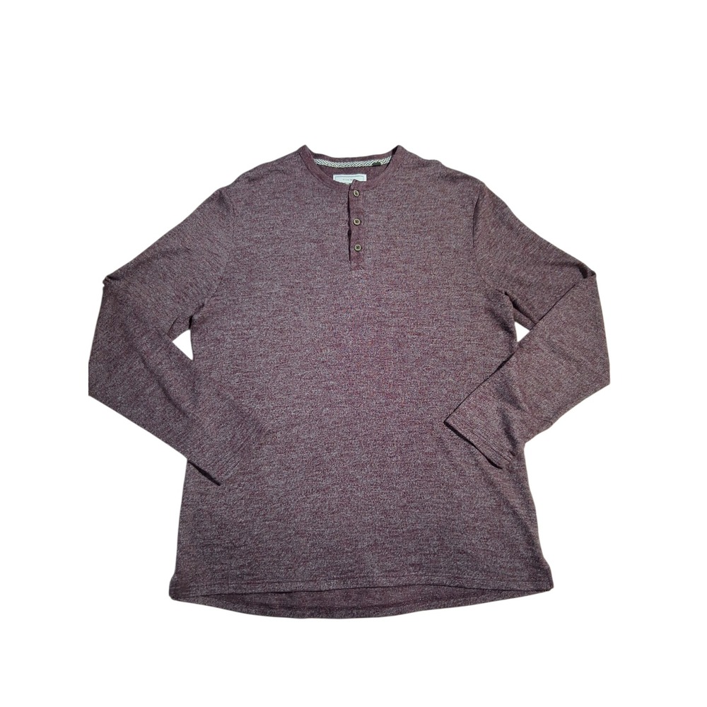 Five Four Men's size Large Cotton Henley Grungecore Casual Base Layer Preppy Tee